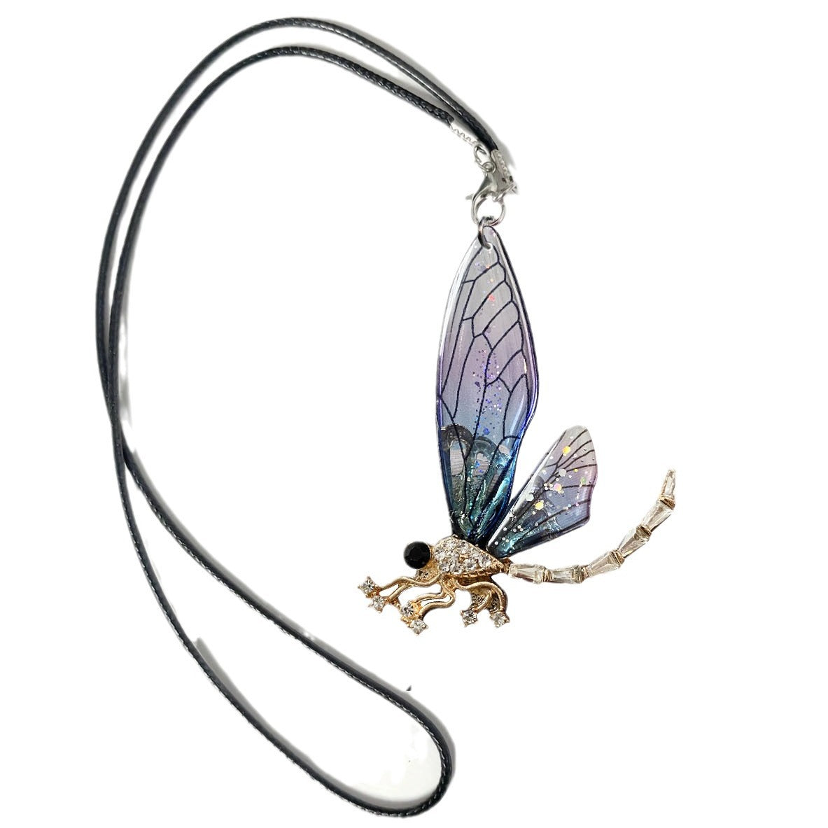 Wholesale transparent wings metal dragonfly car decoration pendant
